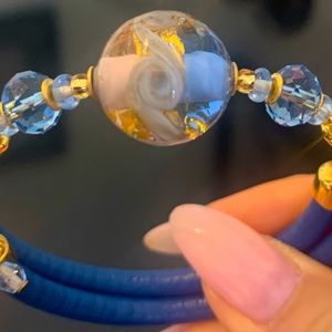 Murano Glass Bracelet with 24K gold leaf